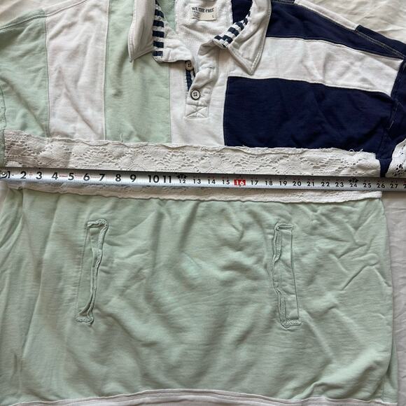 Free People We The Free, Striped, Multicolored, Oversized, Polo Top NWOT- L - Picture 9 of 10
